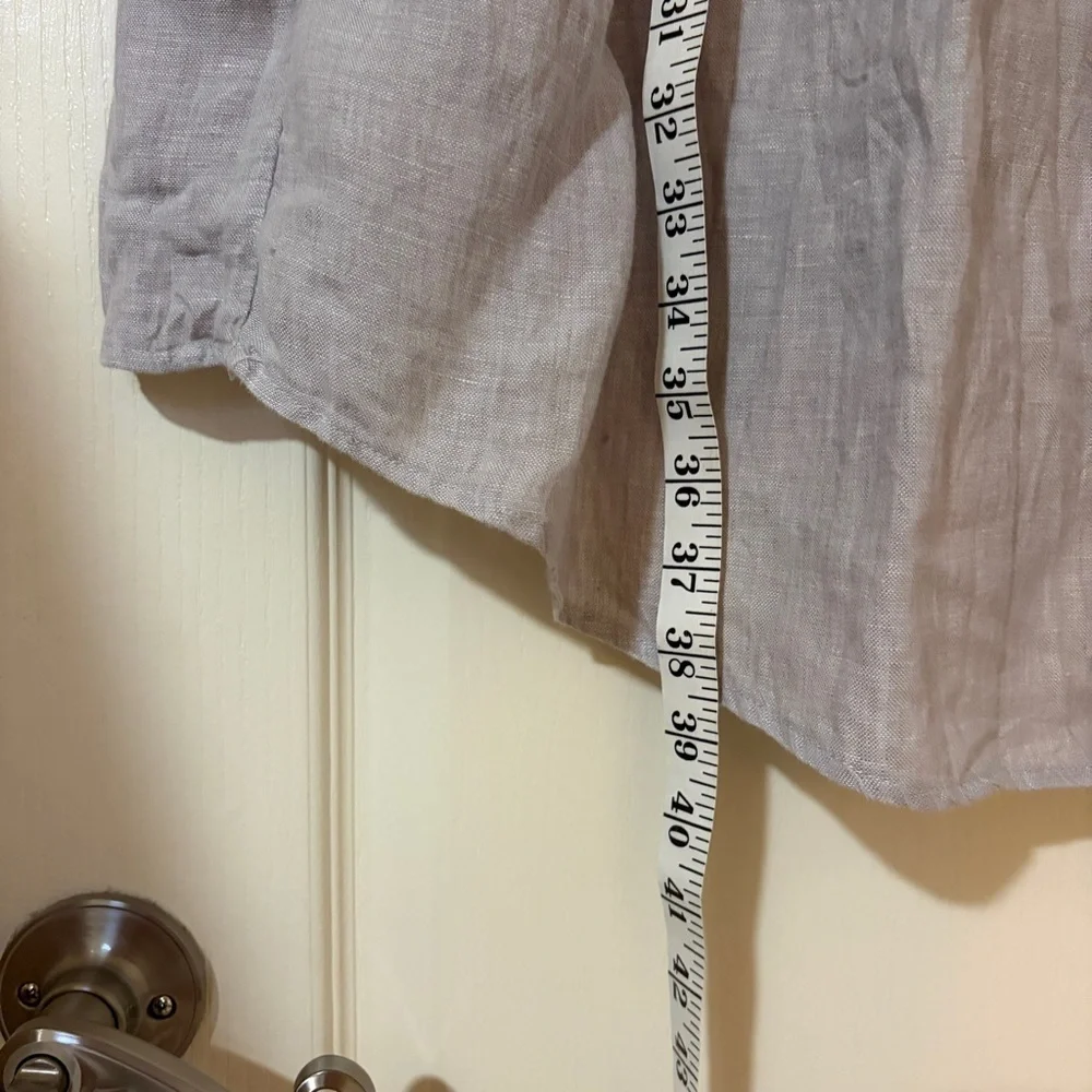 Halston Heritage Linen Button-Up Shirt Dress - Picture 6 of 8